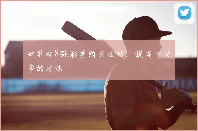 世界杯8强彩票购买技巧：提高中奖率的方法